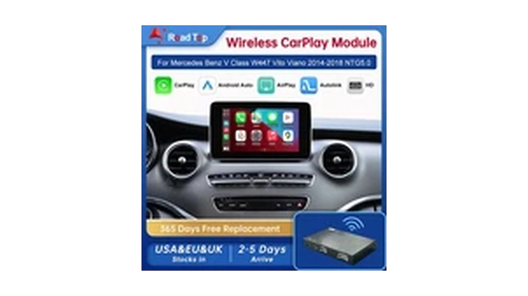 Mercedes NTG 5.0 CarPlay Interface – Hauptansicht