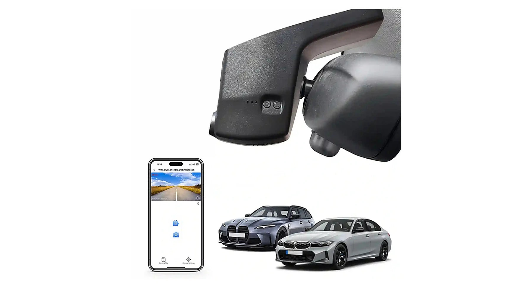BMW G20/G21/G28/G80 versteckte 4K WiFi Dashcam OEM Look