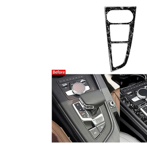 Audi A4/A5 B9 Carbon-/Forged-Carbon Optik Mittelkonsole – Detailansicht