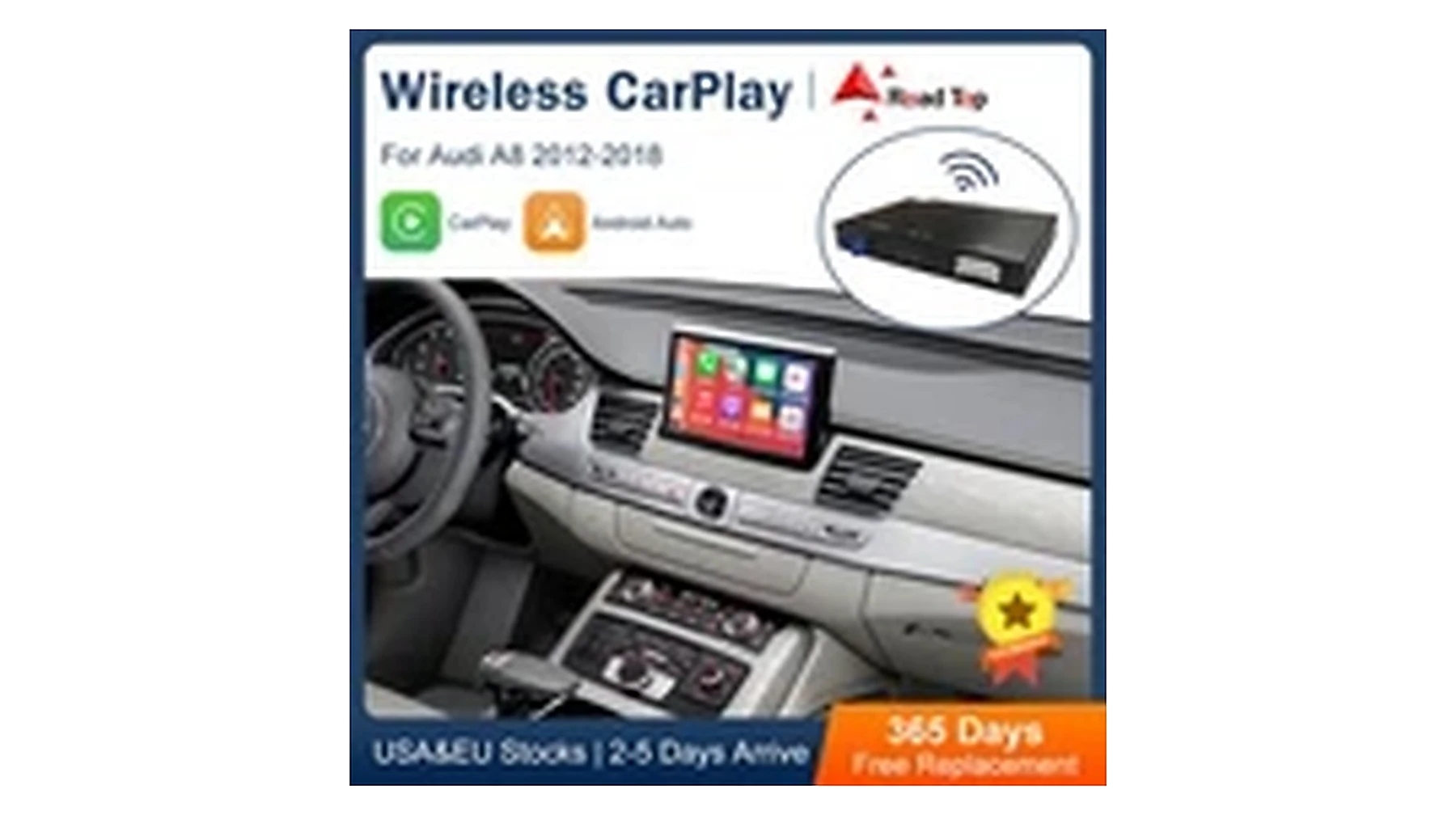 Audi A8 CarPlay Interface – Hauptansicht