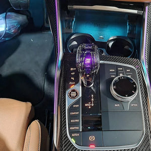 BMW G-Serie Kristall Schaltknauf + iDrive/Start Dekorset – Detailansicht
