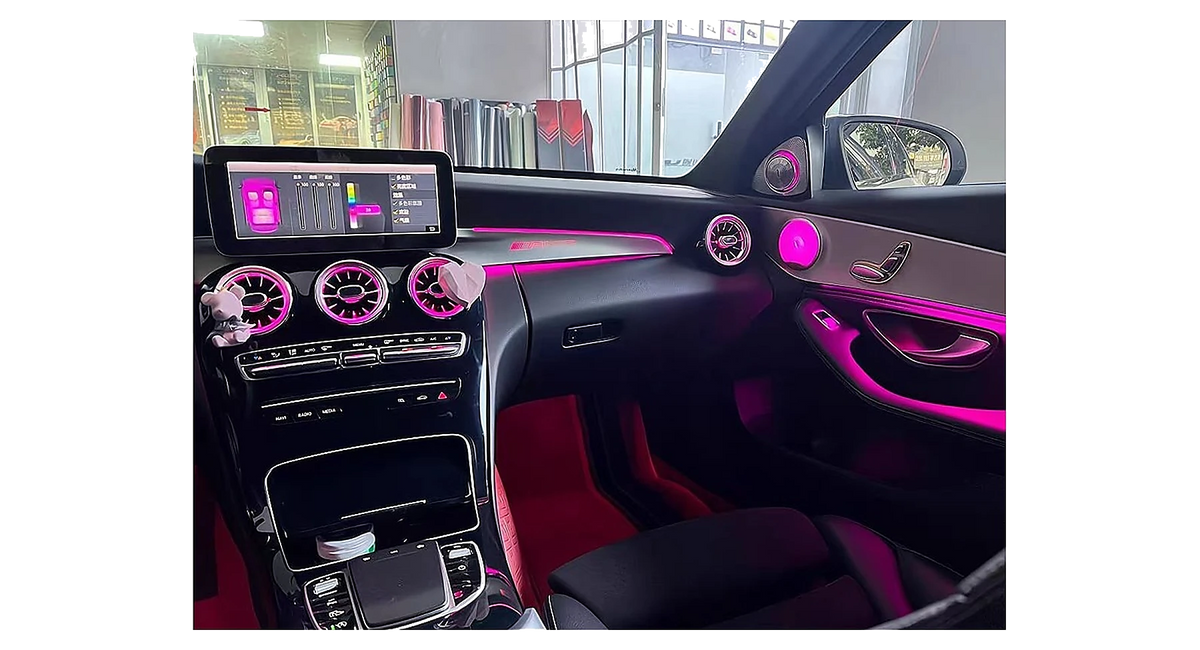 Mercedes W205/X253 64-Farben Ambientebeleuchtung Komplettset