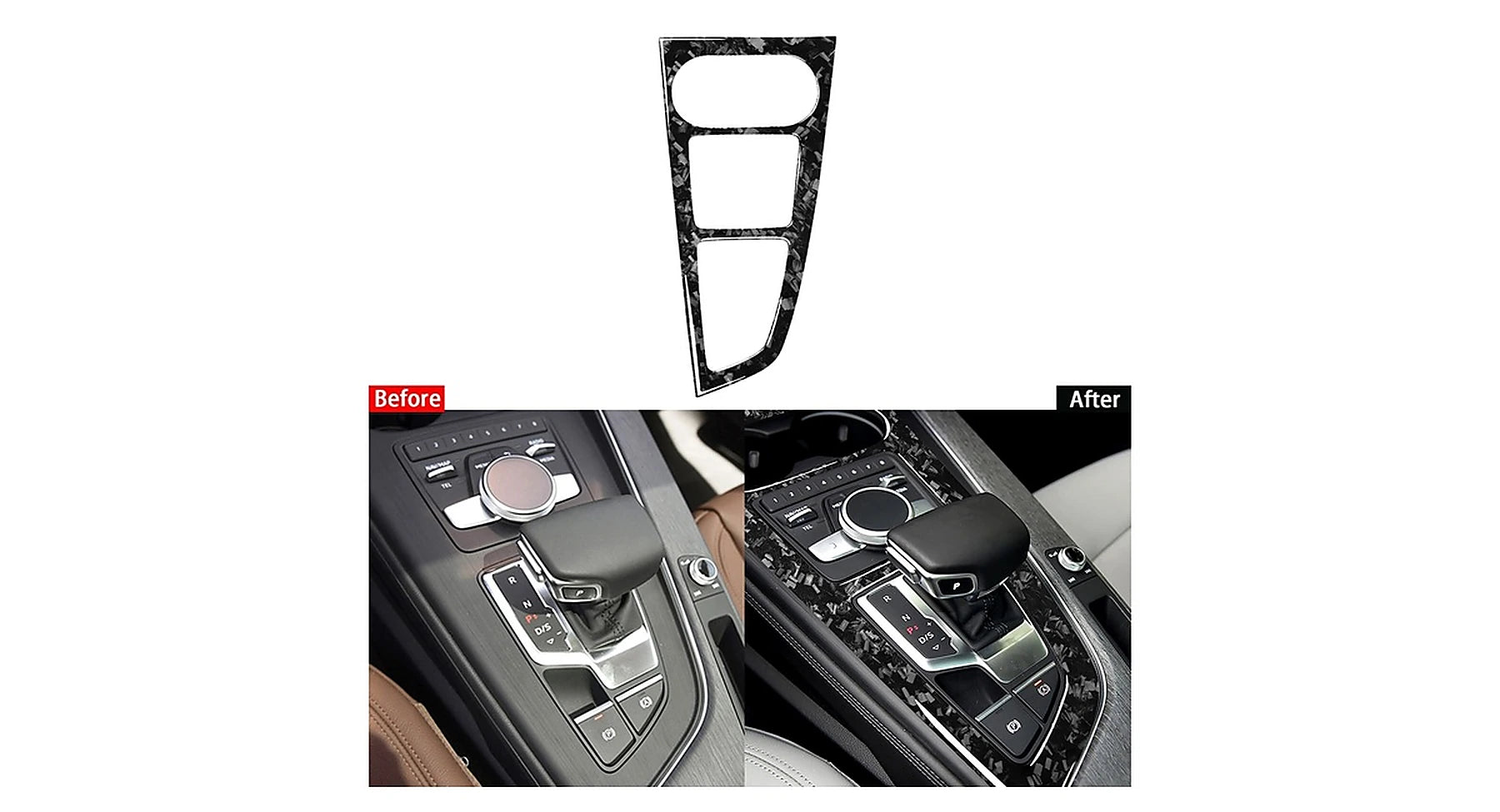 Audi A4/A5 B9 Carbon-/Forged-Carbon Optik Mittelkonsole