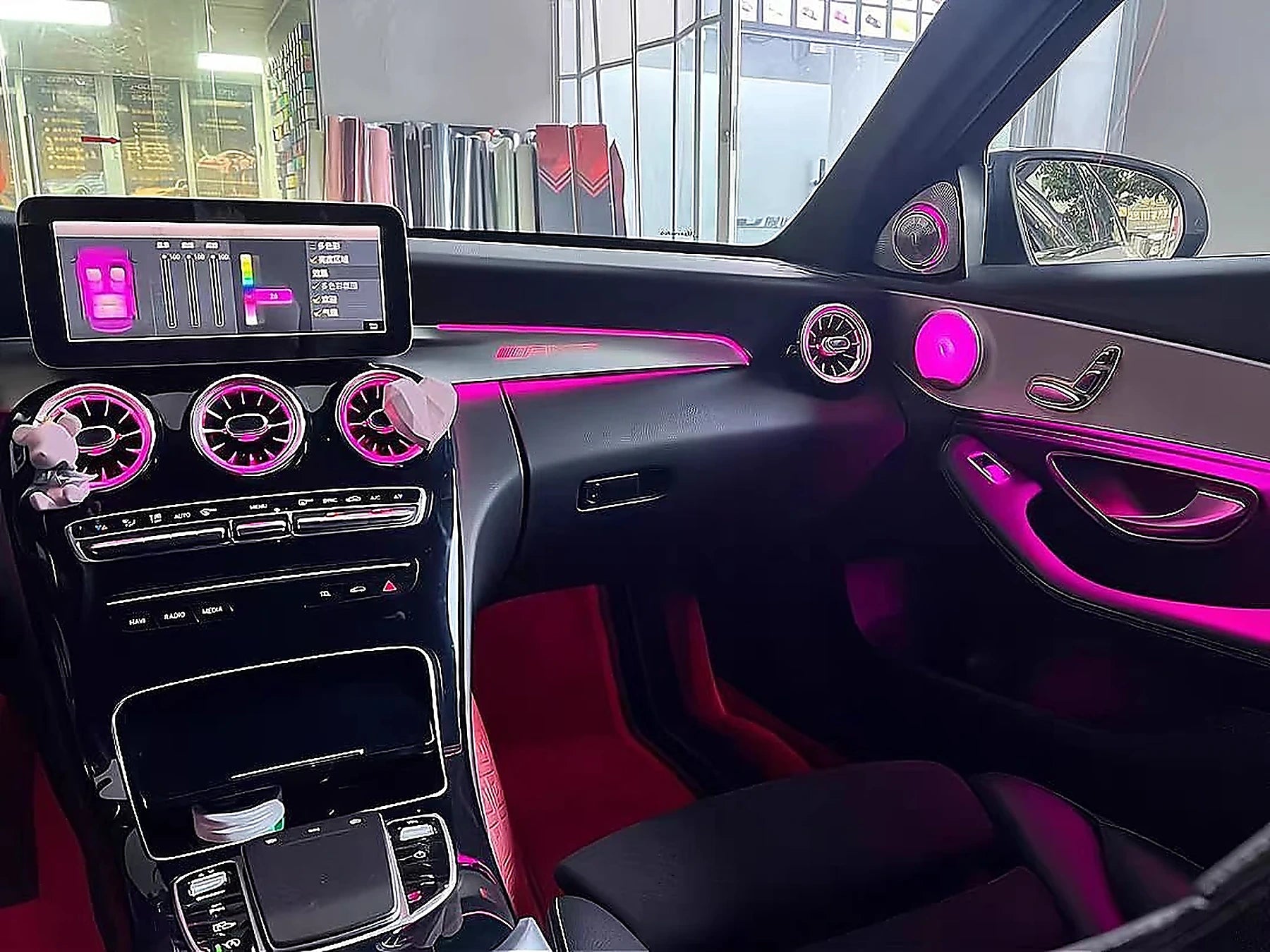 Mercedes c klasse w205 64 farben led turbinen lueftungsduesen
